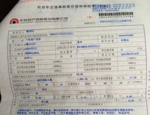 汽车人保险报多少